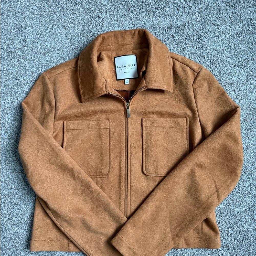 Bagatelle Faux Suede Tan Jacket